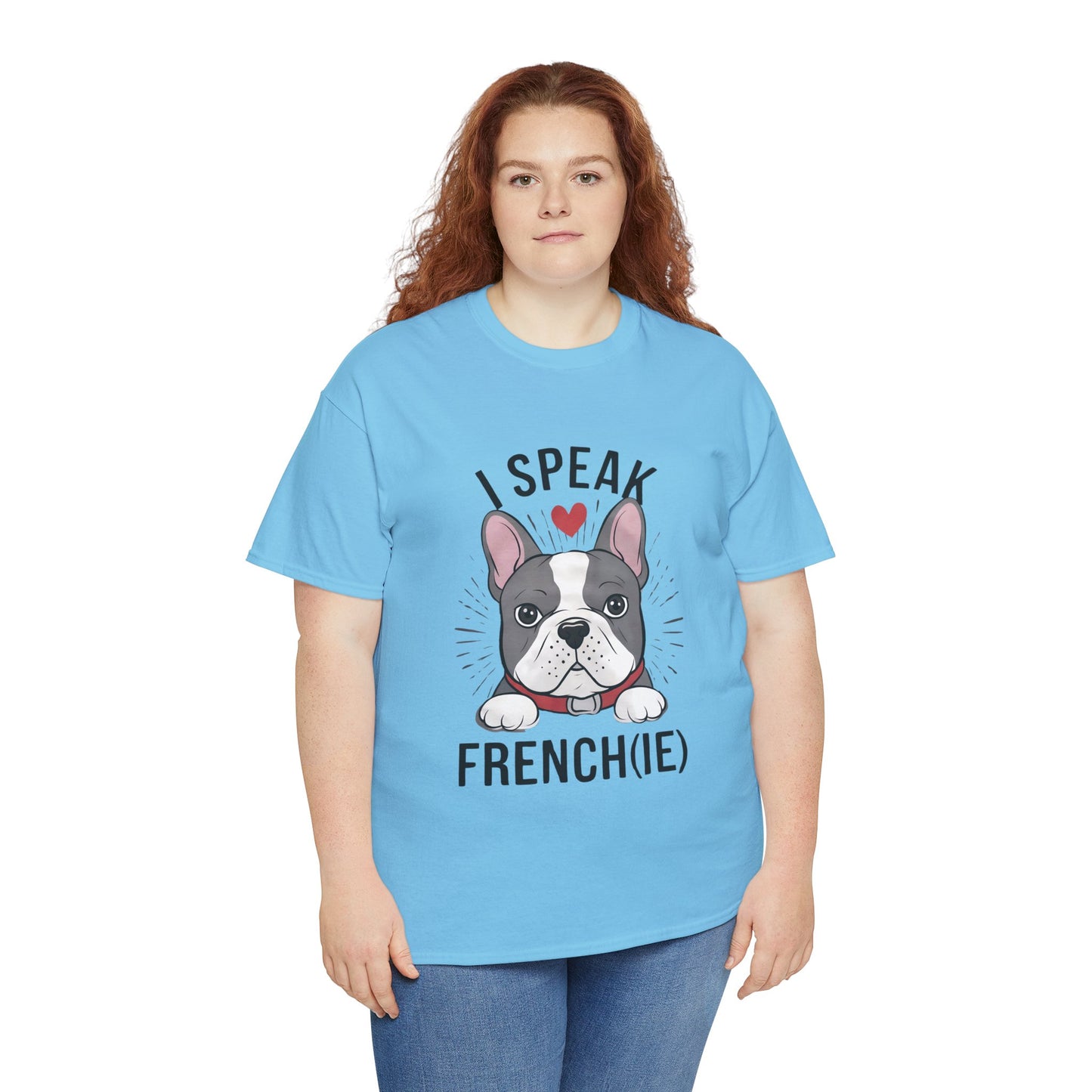 I Speak French(ie) T-Shirt Funny French Bulldog Lover Tee Unisex Casual Dog Lover Apparel Cute & Cool Gift Idea