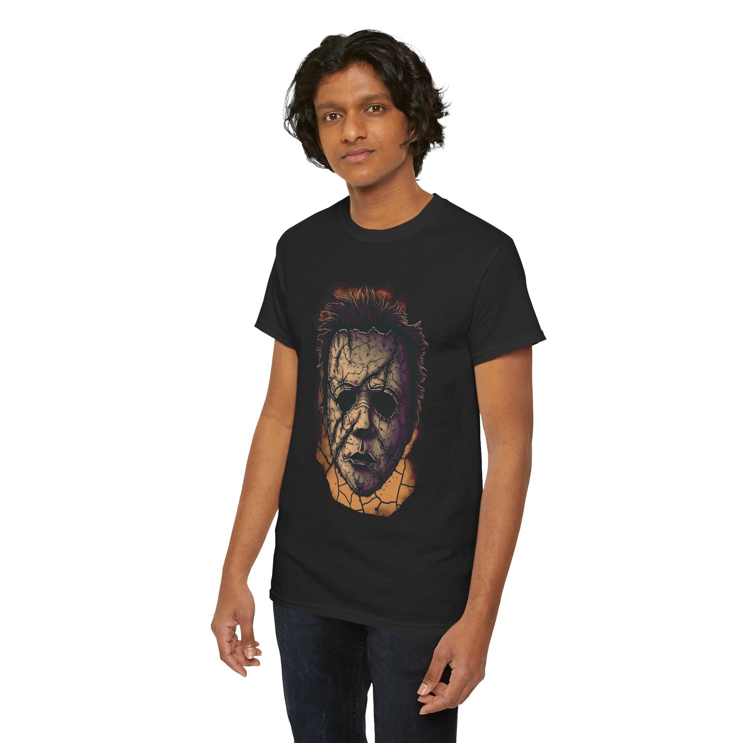 Michael Myers Mask Horror T-Shirt Halloween Costume Tee Spooky Movie Merchandise