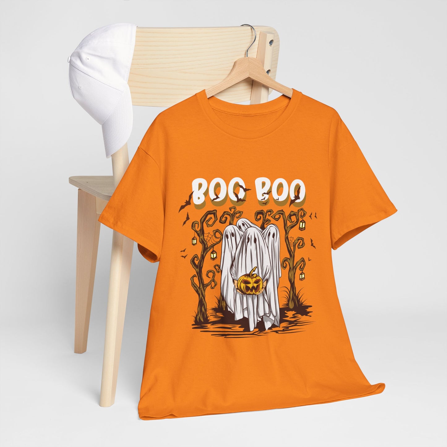 Boo T-Shirt Spooky Ghost Halloween Tee Fun Unisex Halloween Graphic Shirt Cute Ghost Design Unique Halloween Apparel