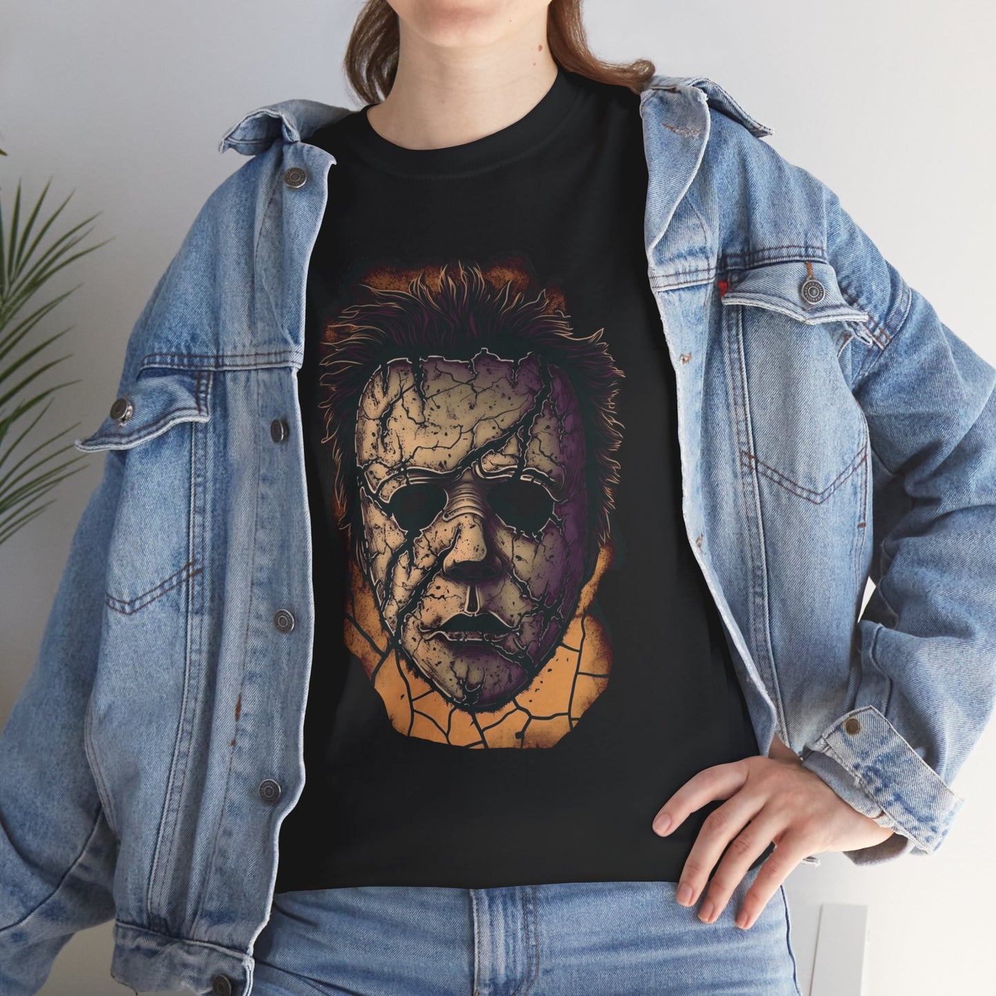 Michael Myers Mask Horror T-Shirt Halloween Costume Tee Spooky Movie Merchandise