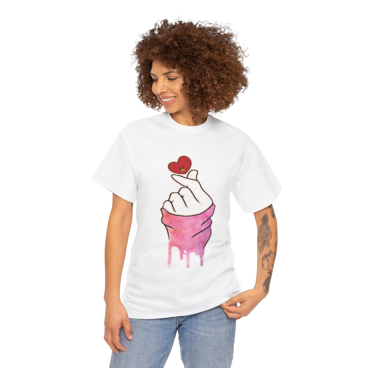 Hand machen ich liebe dich T-Shirt Grafik T-Shirt Herz T-Shirt Bekleidung einzigartige Geschenkidee