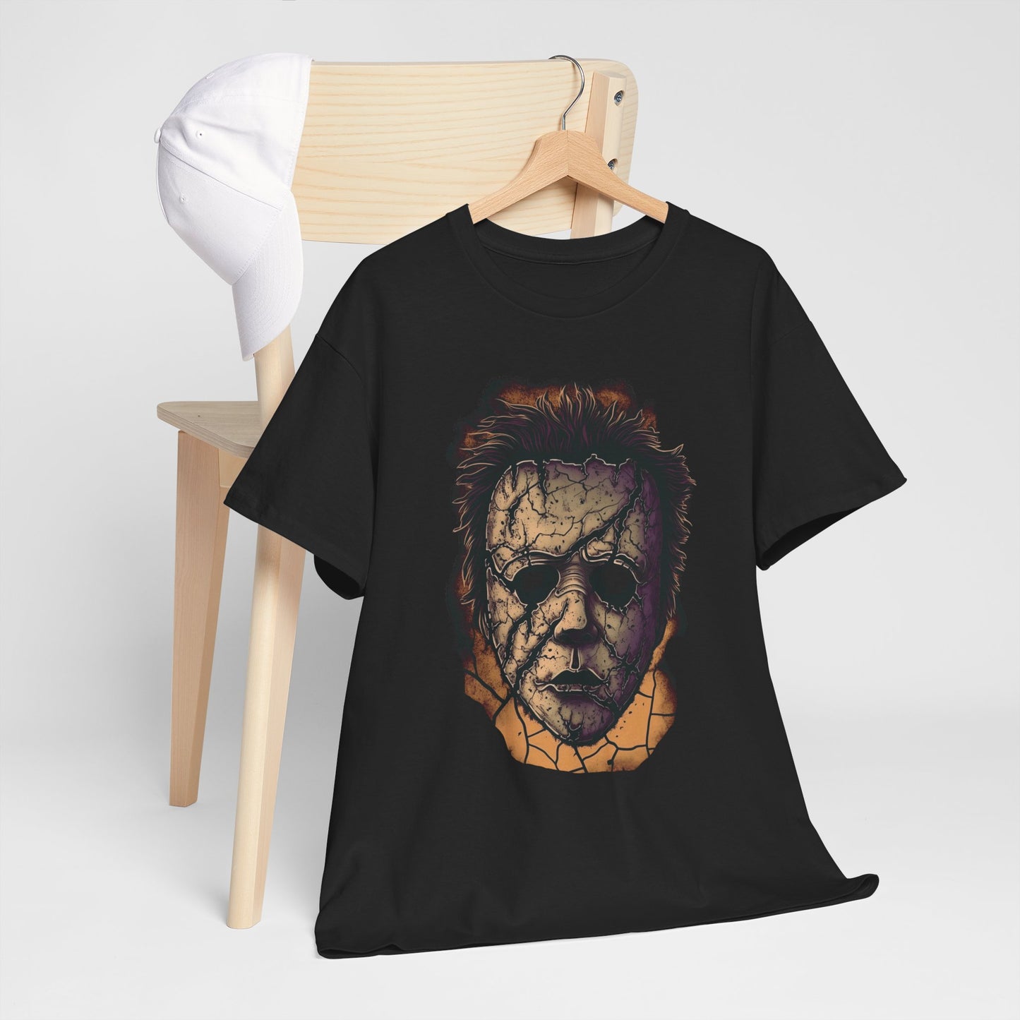 Michael Myers Mask Horror T-Shirt Halloween Costume Tee Spooky Movie Merchandise