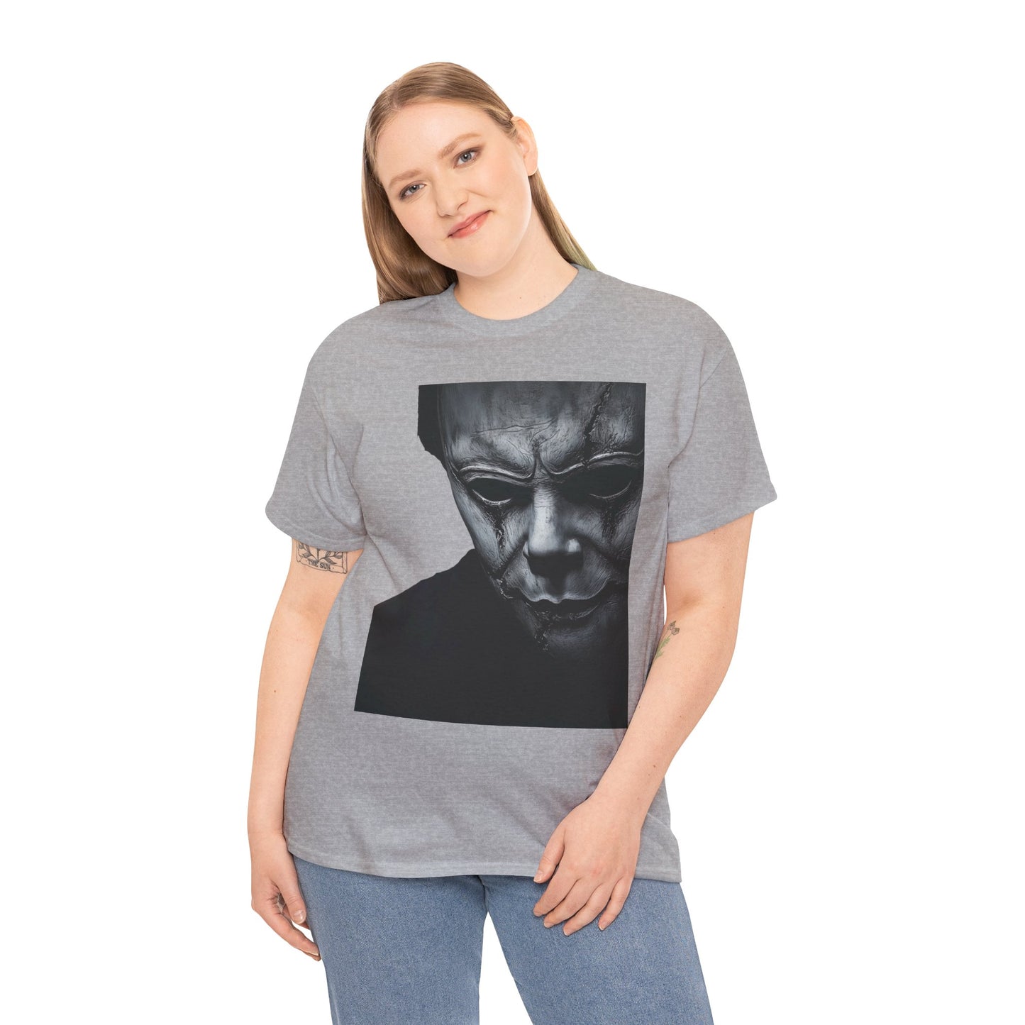 Michael Myers Tee, Halloween Graphic T-Shirt, Horror Mask Top, Unisex Cotton Tee