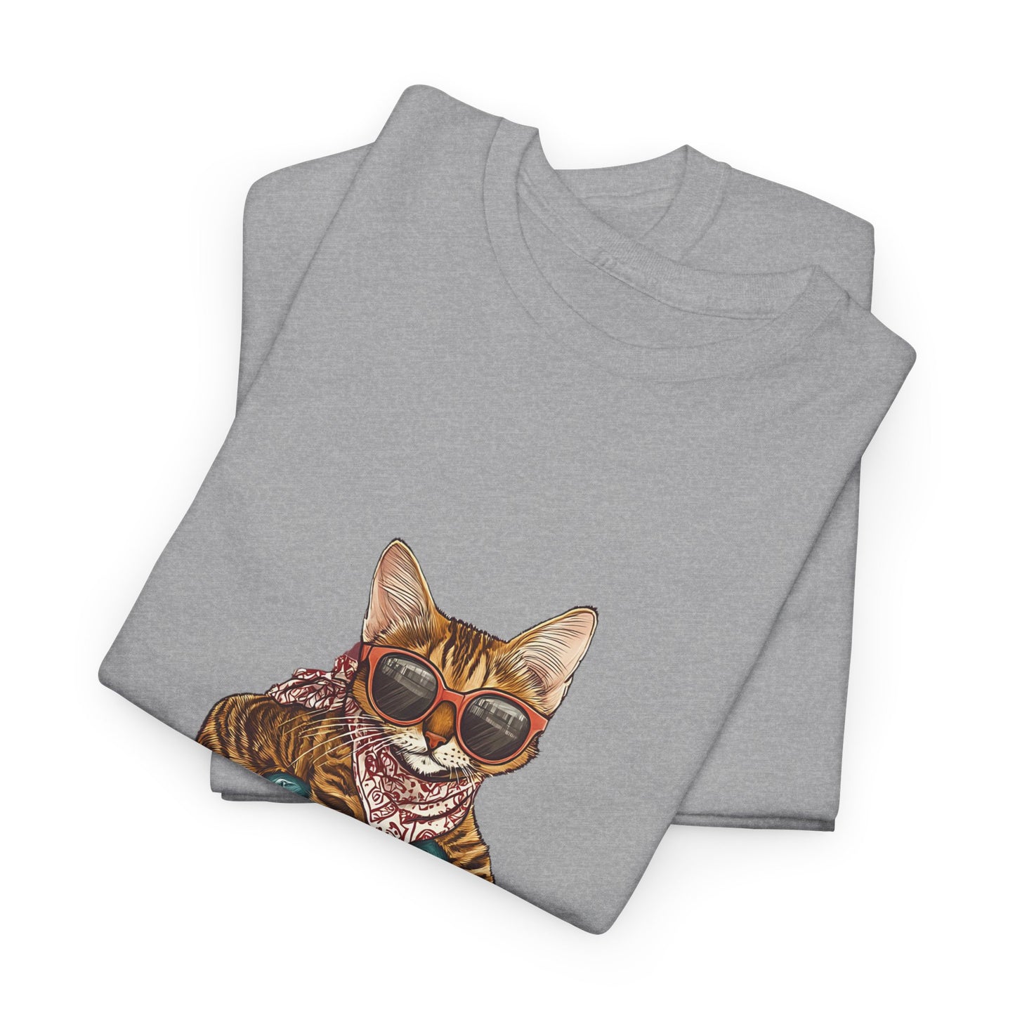 Retro Skateboard Cat T-Shirt Cat Graphic Tee Cool Streetwear for Cat Lovers