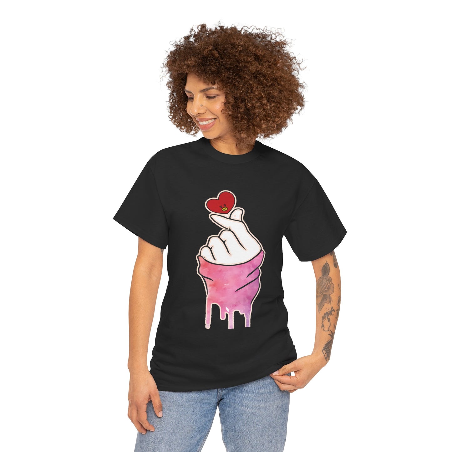 Hand machen ich liebe dich T-Shirt Grafik T-Shirt Herz T-Shirt Bekleidung einzigartige Geschenkidee