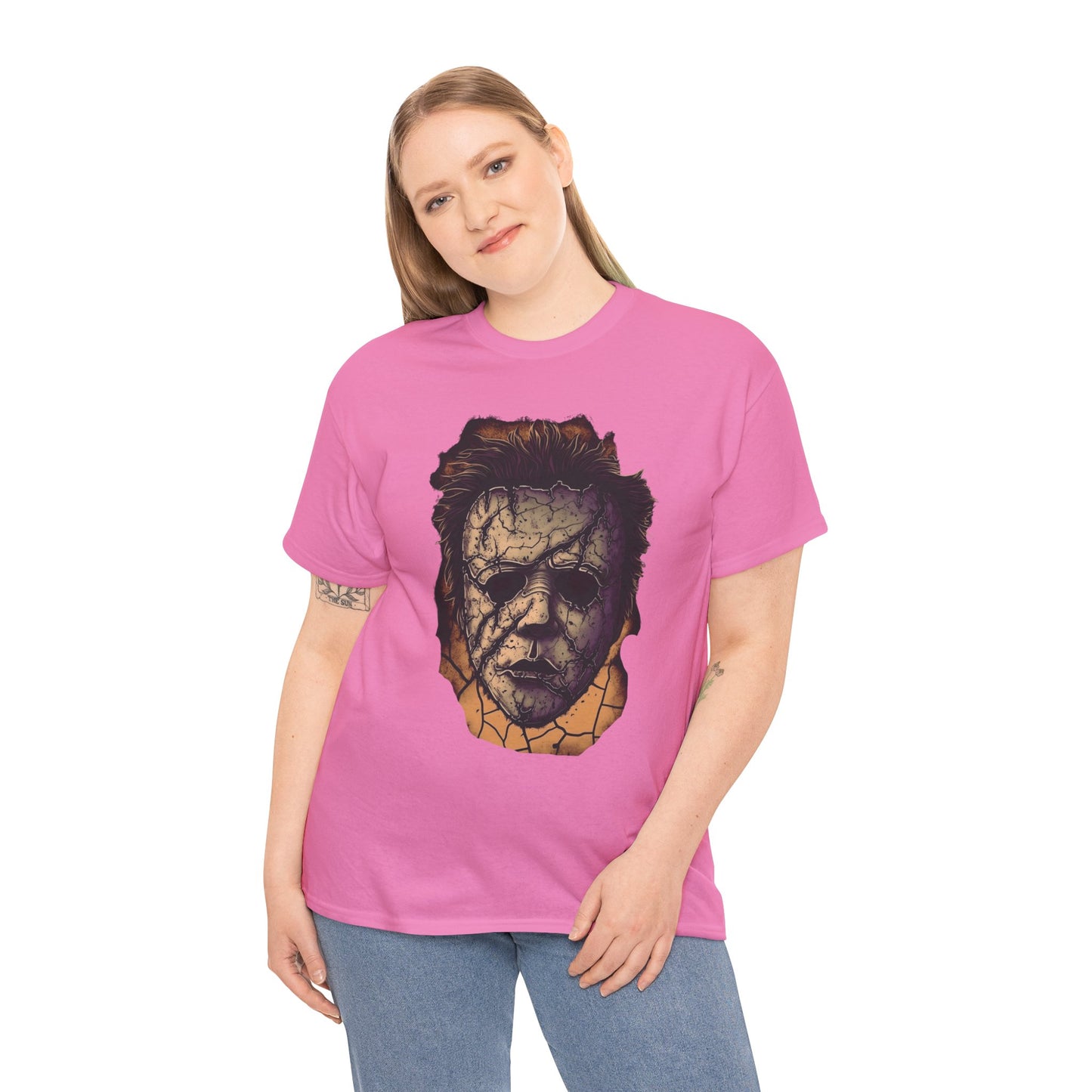 Michael Myers Mask Horror T-Shirt Halloween Costume Tee Spooky Movie Merchandise