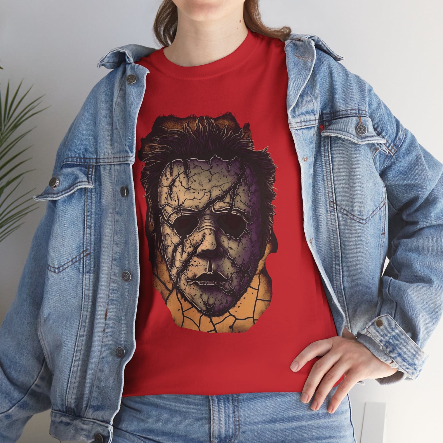 Michael Myers Mask Horror T-Shirt Halloween Costume Tee Spooky Movie Merchandise