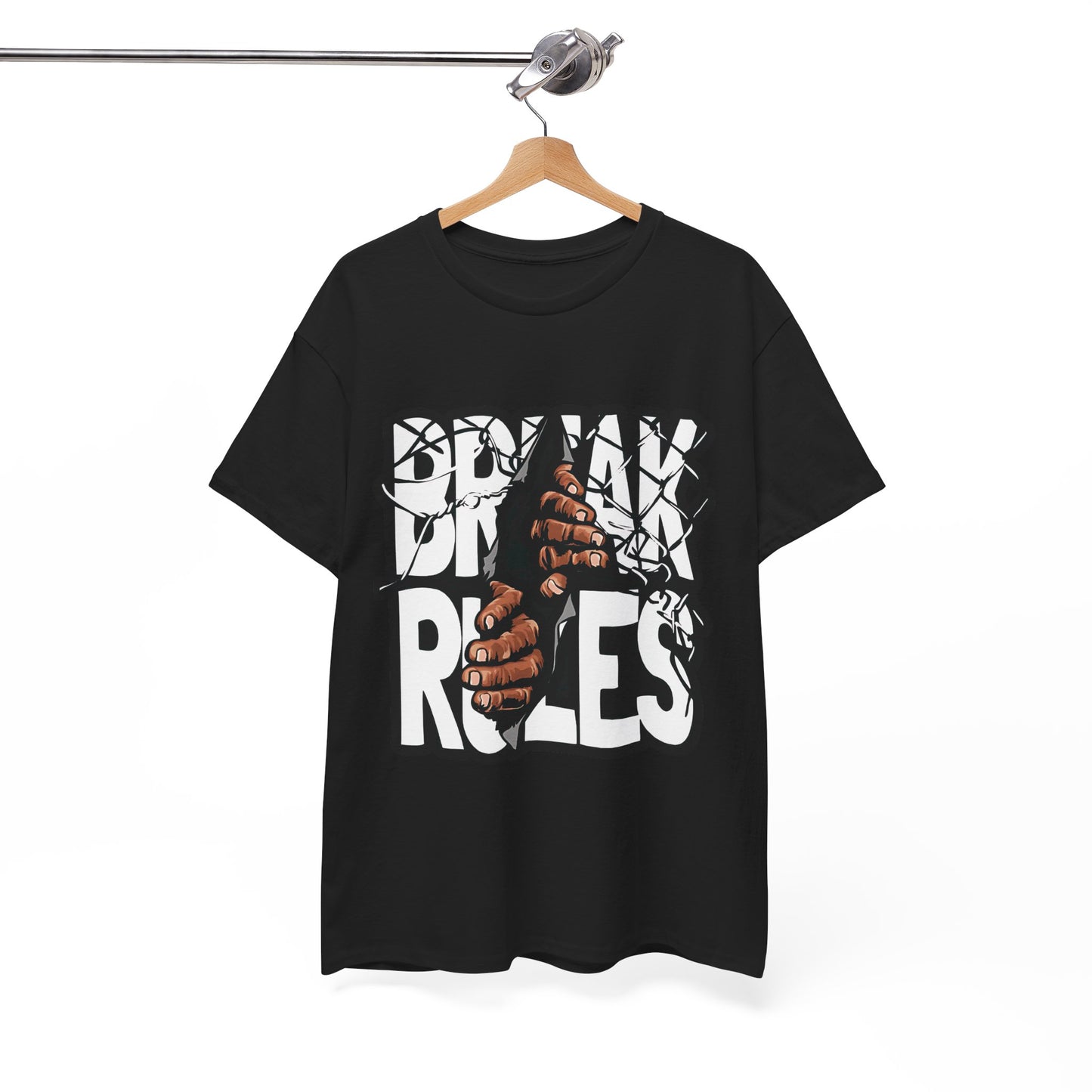 Break the Rules Typography T-Shirt Graphic Tee Motivational Streetwear