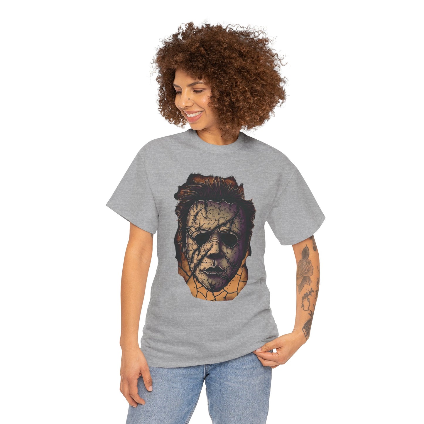 Michael Myers Mask Horror T-Shirt Halloween Costume Tee Spooky Movie Merchandise