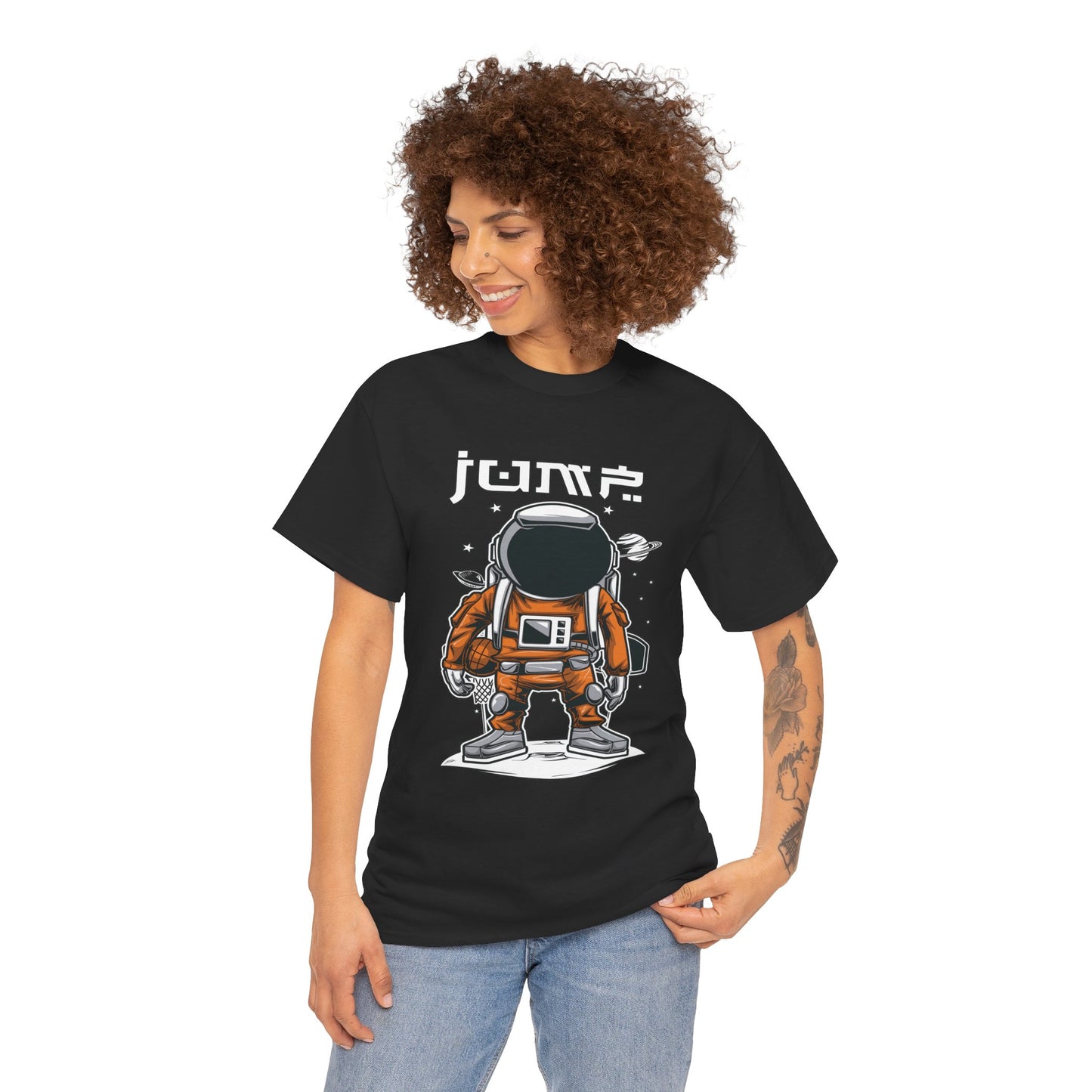 Astronaut Basketball T-Shirt Space Graphic Tee Galaxy Sports Streetwear Shirt