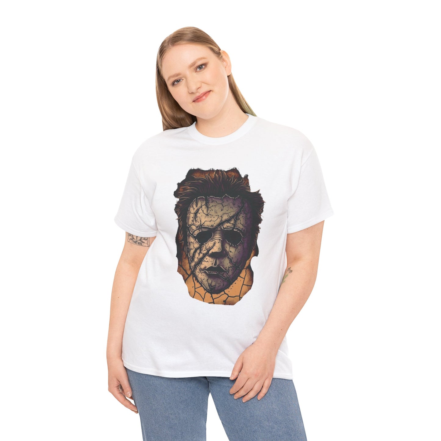 Michael Myers Mask Horror T-Shirt Halloween Costume Tee Spooky Movie Merchandise