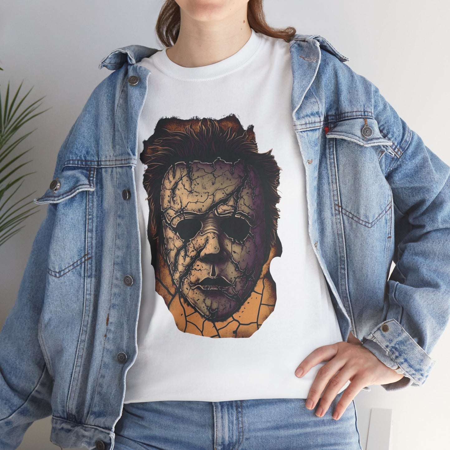 Michael Myers Mask Horror T-Shirt Halloween Costume Tee Spooky Movie Merchandise