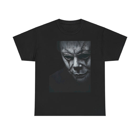 Michael Myers Tee, Halloween Graphic T-Shirt, Horror Mask Top, Unisex Cotton Tee