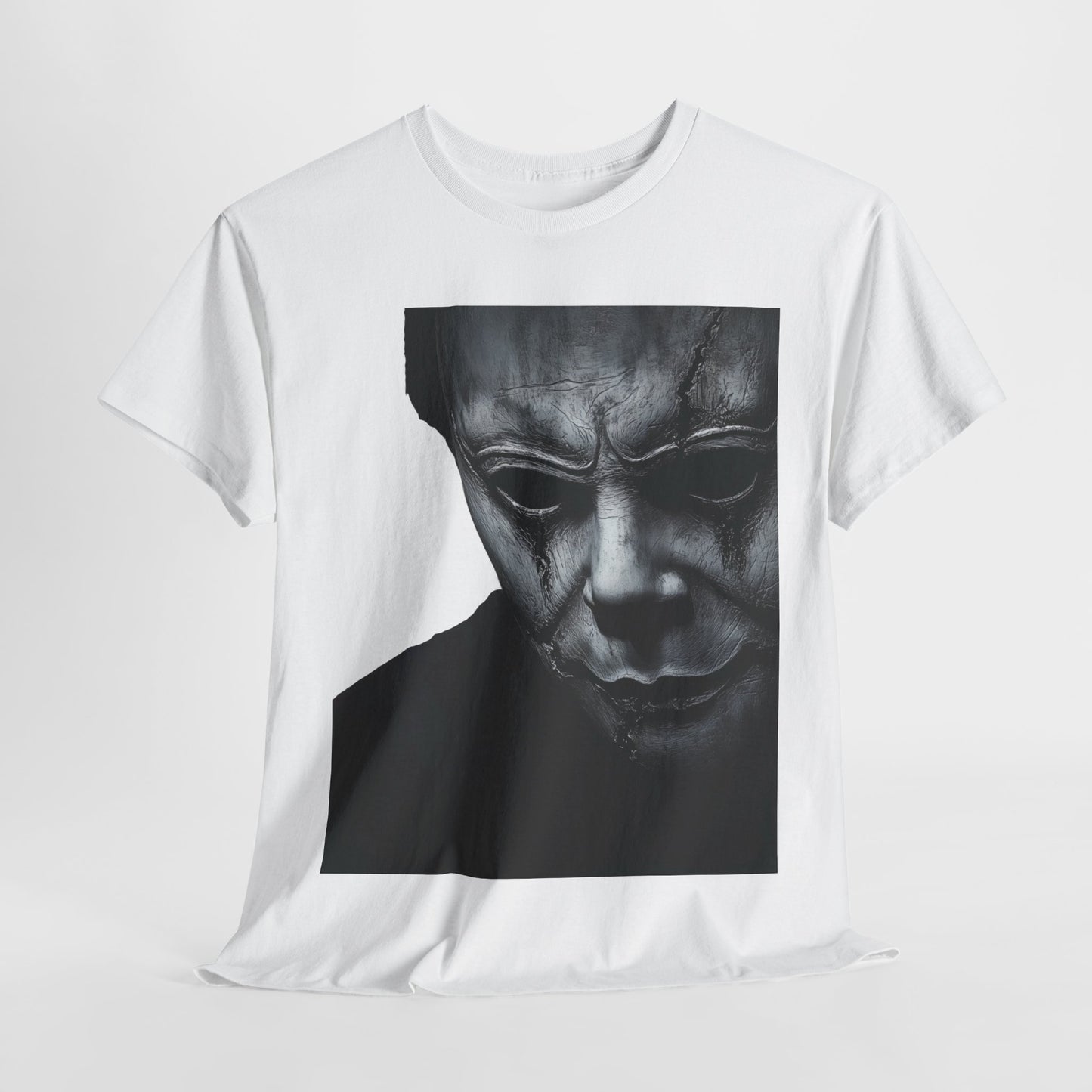 Michael Myers Tee, Halloween Graphic T-Shirt, Horror Mask Top, Unisex Cotton Tee