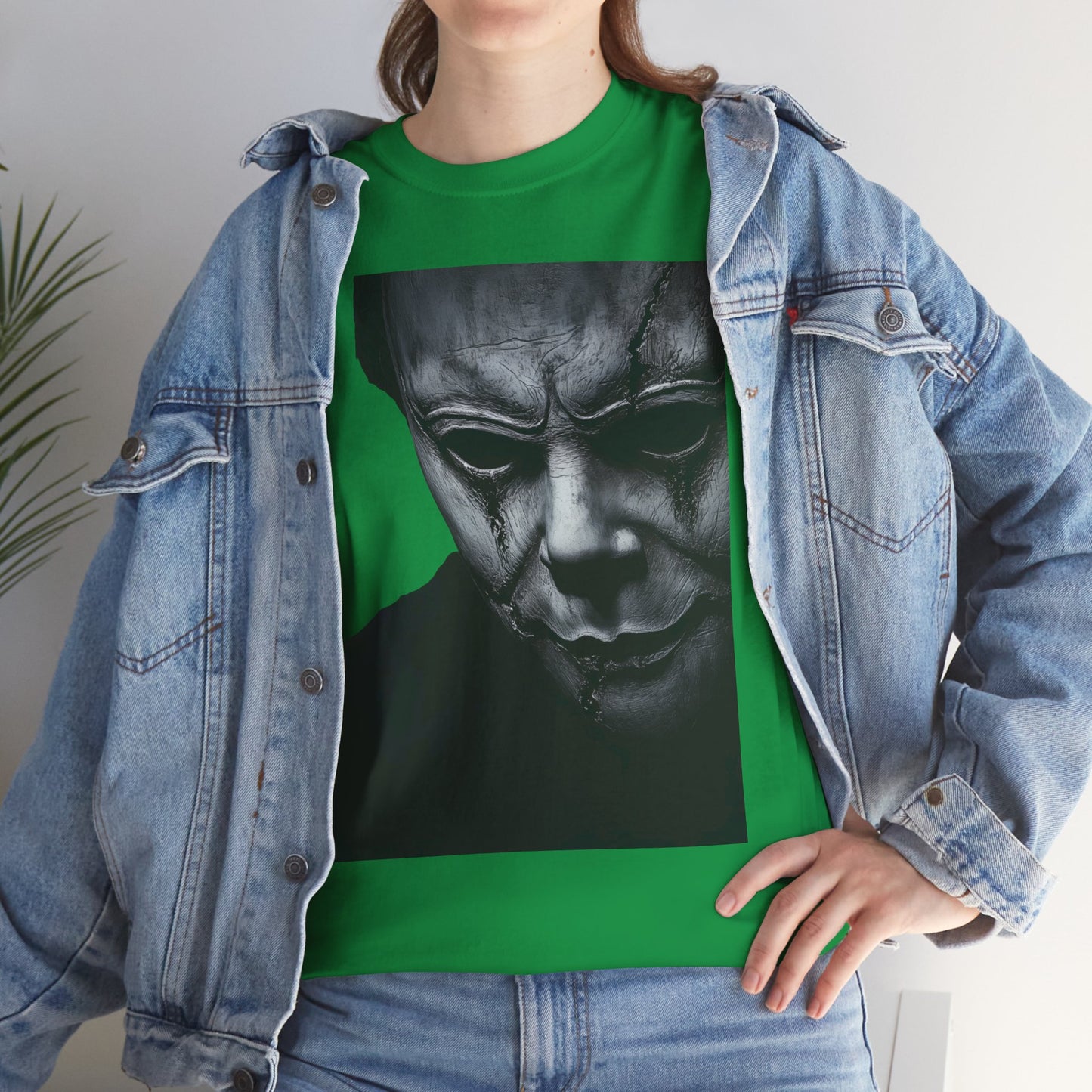 Michael Myers Tee, Halloween Graphic T-Shirt, Horror Mask Top, Unisex Cotton Tee