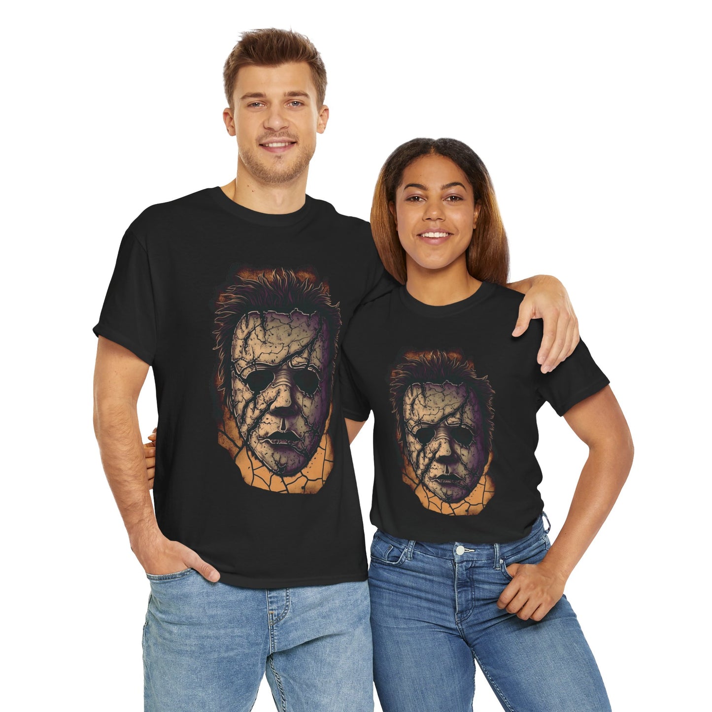 Michael Myers Mask Horror T-Shirt Halloween Costume Tee Spooky Movie Merchandise