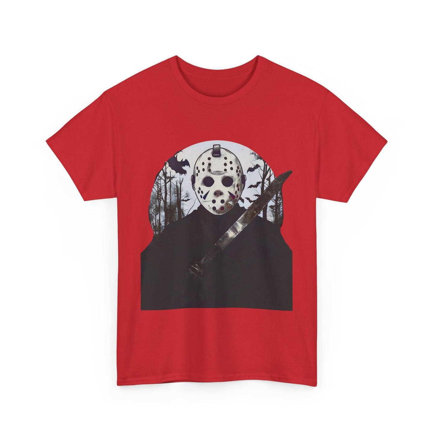 Halloween Horror Mask T-Shirt Michael Myer Mask Graphic Tee Spooky Movie Apparel