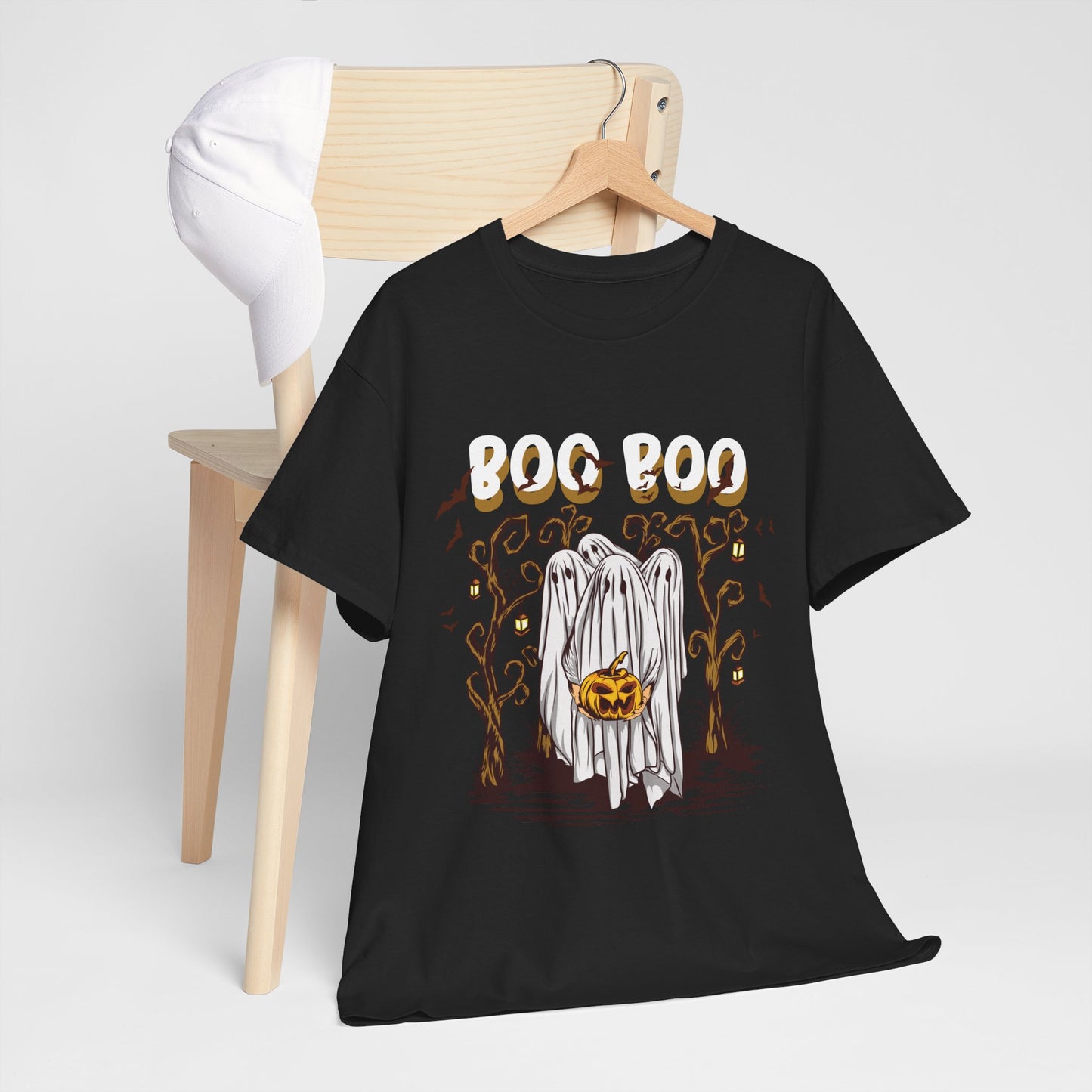 Boo T-Shirt Spooky Ghost Halloween Tee Fun Unisex Halloween Graphic Shirt Cute Ghost Design Unique Halloween Apparel