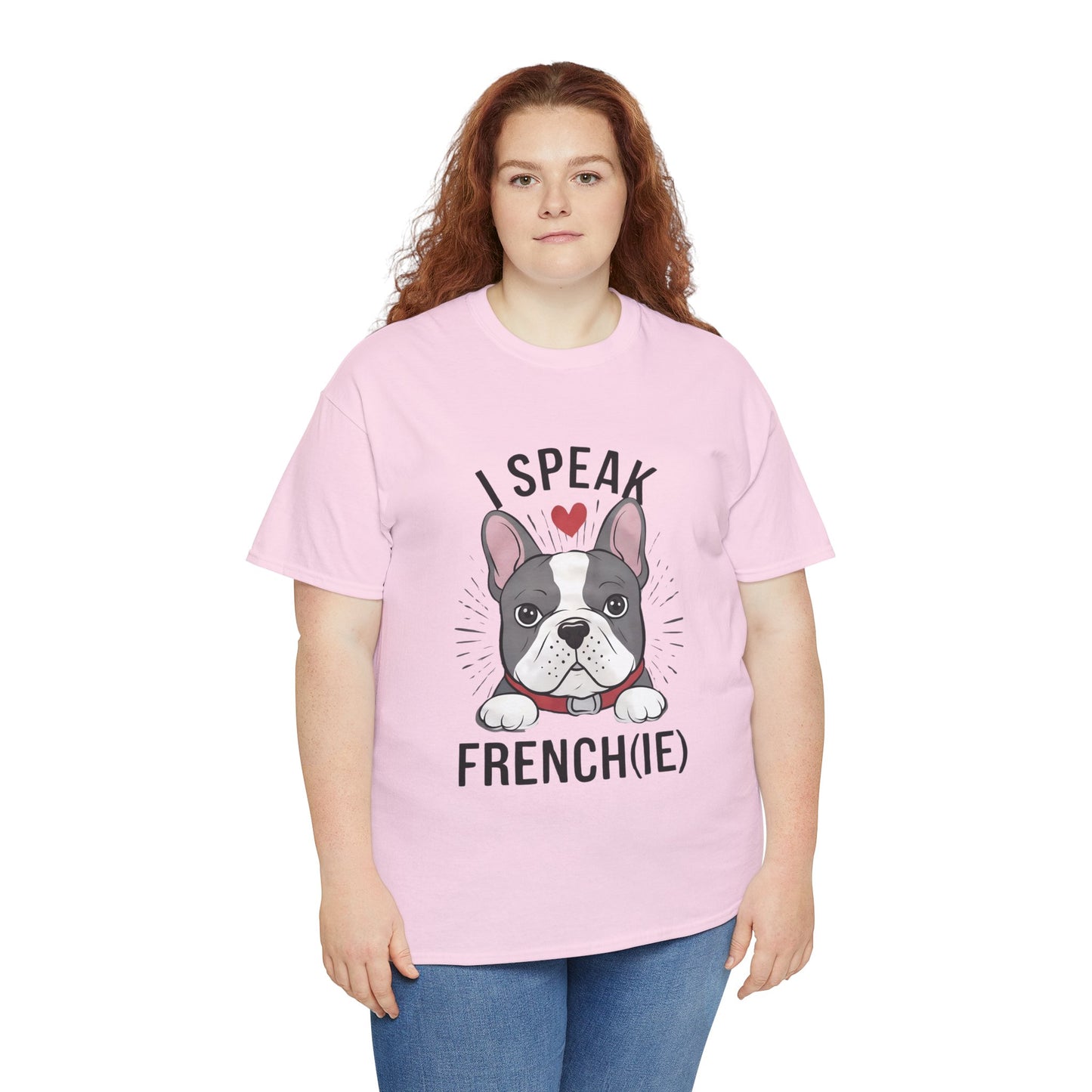 I Speak French(ie) T-Shirt Funny French Bulldog Lover Tee Unisex Casual Dog Lover Apparel Cute & Cool Gift Idea