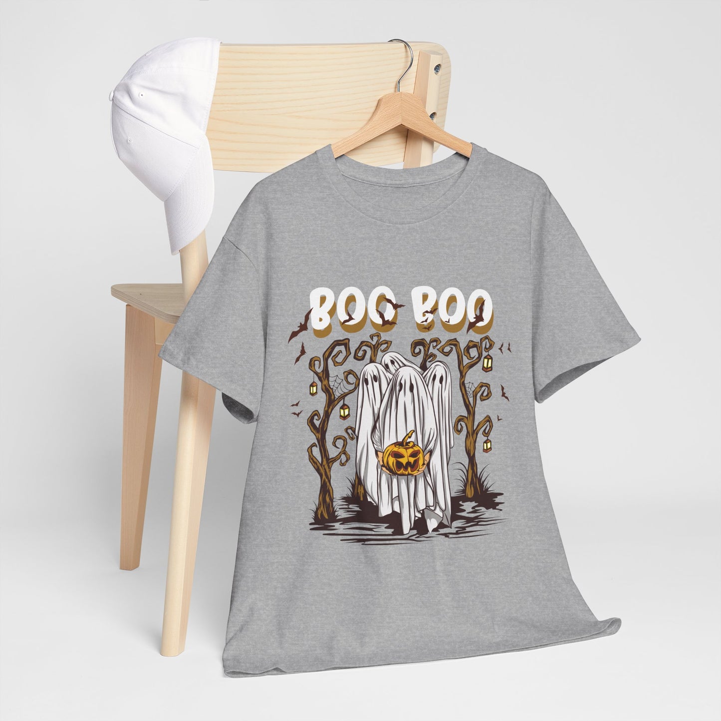 Boo T-Shirt Spooky Ghost Halloween Tee Fun Unisex Halloween Graphic Shirt Cute Ghost Design Unique Halloween Apparel