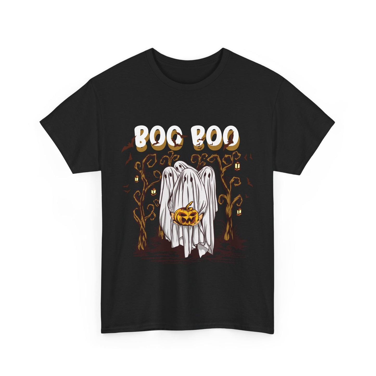 Boo T-Shirt Spooky Ghost Halloween Tee Fun Unisex Halloween Graphic Shirt Cute Ghost Design Unique Halloween Apparel