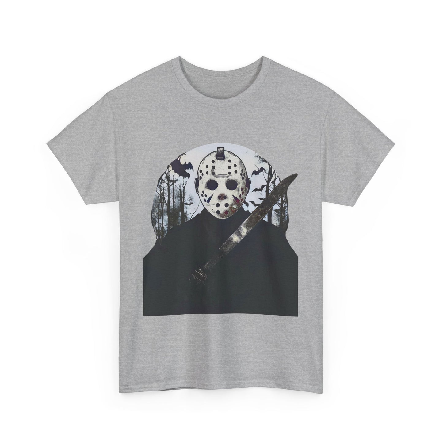 Halloween Horror Mask T-Shirt Michael Myer Mask Graphic Tee Spooky Movie Apparel