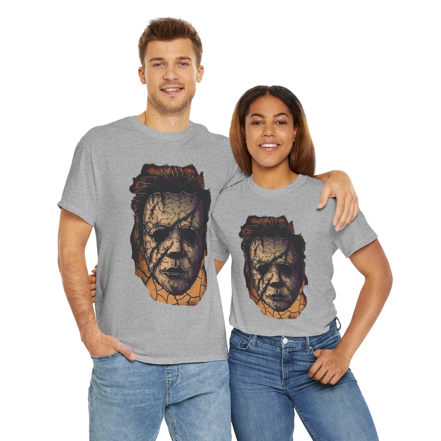 Michael Myers Mask Horror T-Shirt Halloween Costume Tee Spooky Movie Merchandise