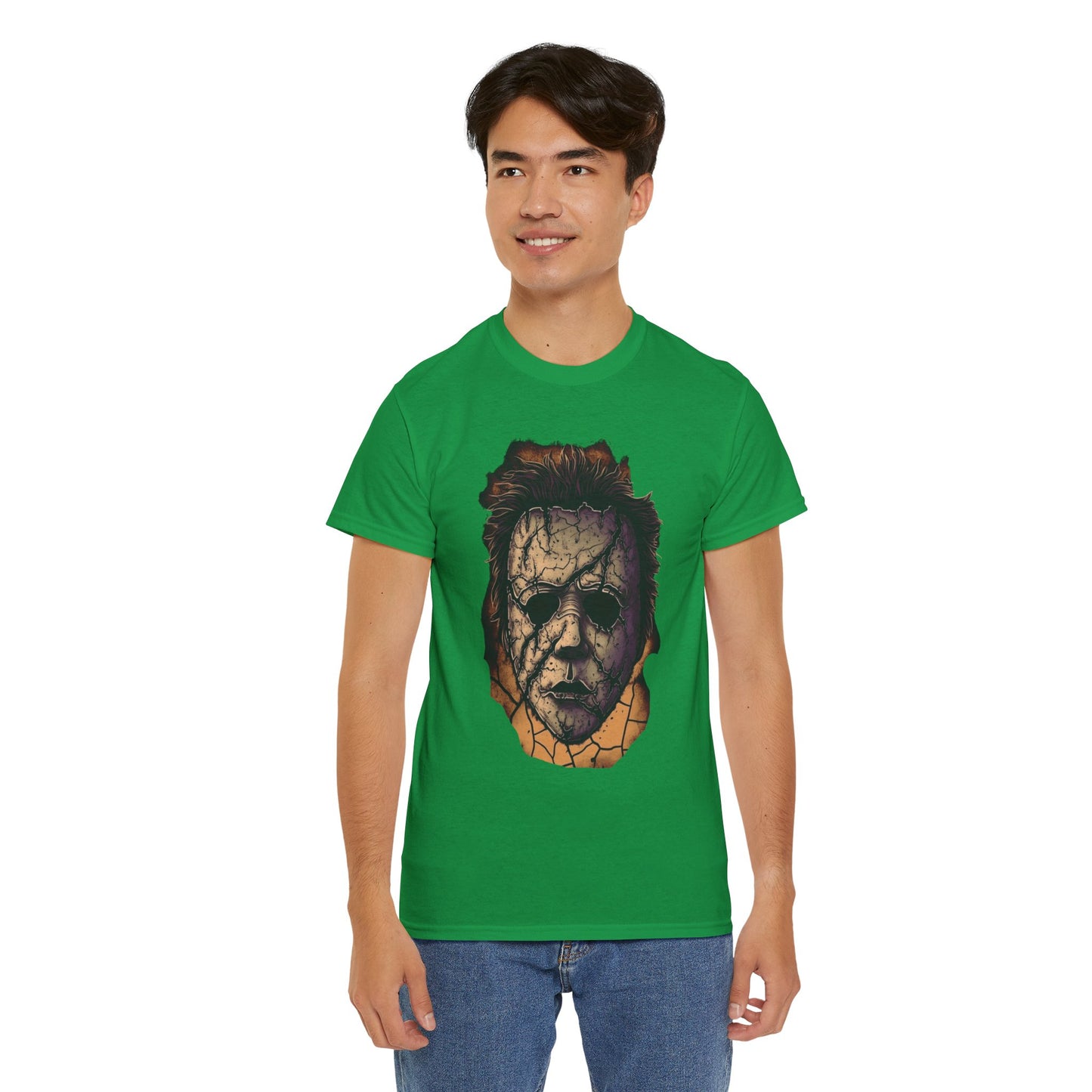 Michael Myers Mask Horror T-Shirt Halloween Costume Tee Spooky Movie Merchandise