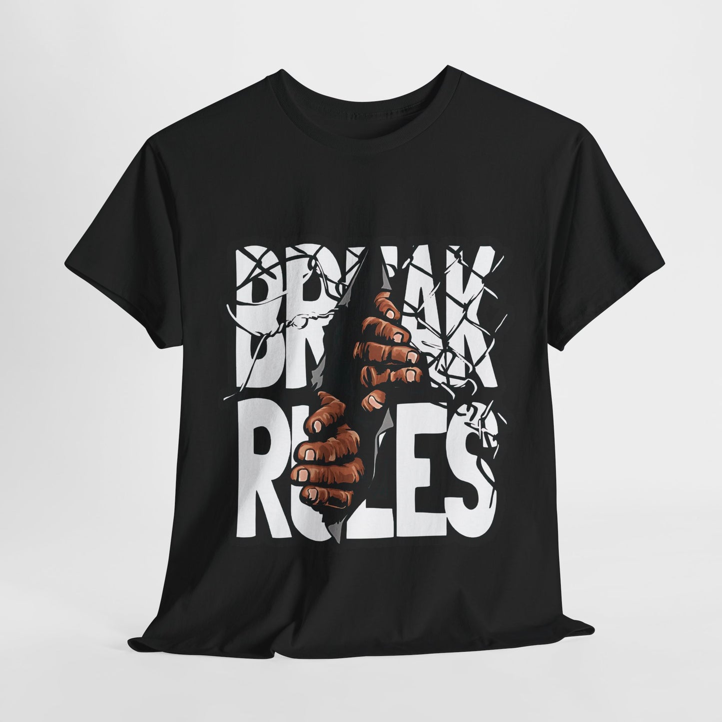 Break the Rules Typography T-Shirt Graphic Tee Motivational Streetwear