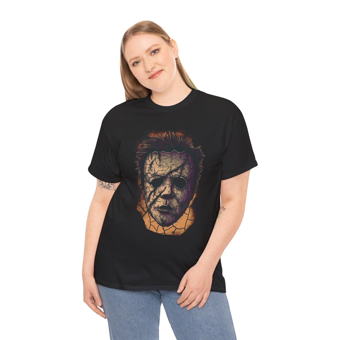 Michael Myers Mask Horror T-Shirt Halloween Costume Tee Spooky Movie Merchandise