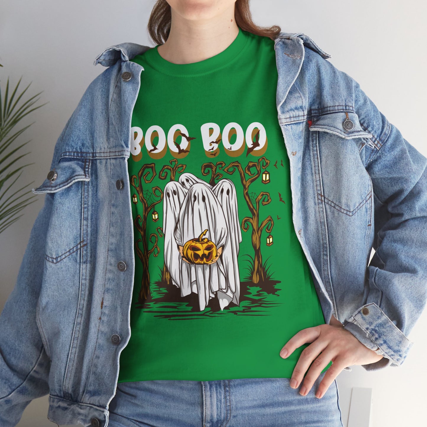 Boo T-Shirt Spooky Ghost Halloween Tee Fun Unisex Halloween Graphic Shirt Cute Ghost Design Unique Halloween Apparel